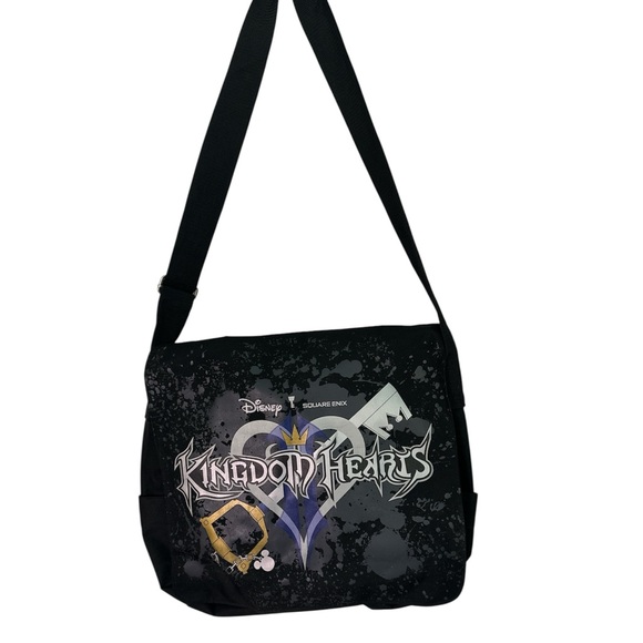 Disney Loungefly Kingdom Hearts Rare Shoulder Laptop/Messenger Bag Square Enix - Picture 1 of 7